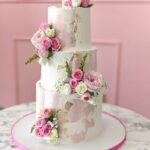 Blush Floral Elegance Cake