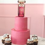 Luxury Perfume Theme Cake with cupcakes