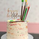 Artist Theme Paint Splash Cake