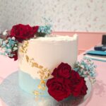 Elegant Floral Gold Cake