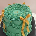 Emerald Ruffle Celebration Cake