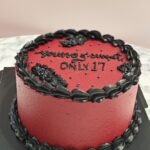 Bold Red & Black Statement Cake