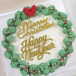 Festive Christmas Wreath Cake