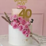 Elegant Floral Milestone Cake